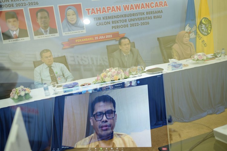 Tiga Calon Rektor UNRI Diwawancara Kemendikbudristek
