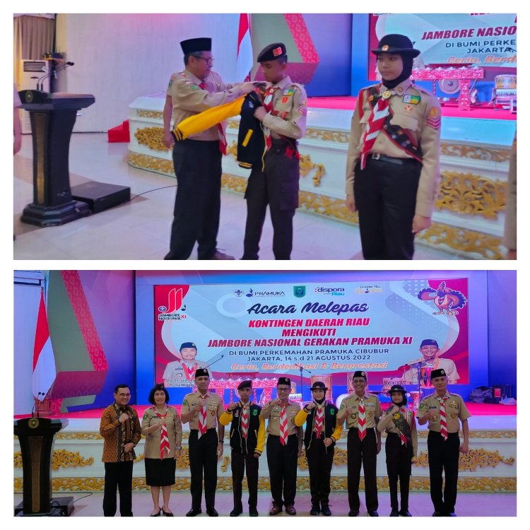 Lepas Kontingen Jamnas XI, Gubernur Riau Minta Promosikan Wisata dan Budaya Daerah
