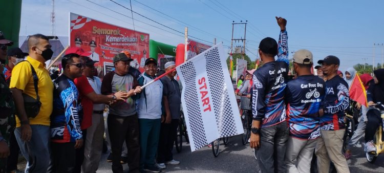Car Free Day Kecamatan Kepenuhan Dilaunching, Masyarakat Tumpah Ruah