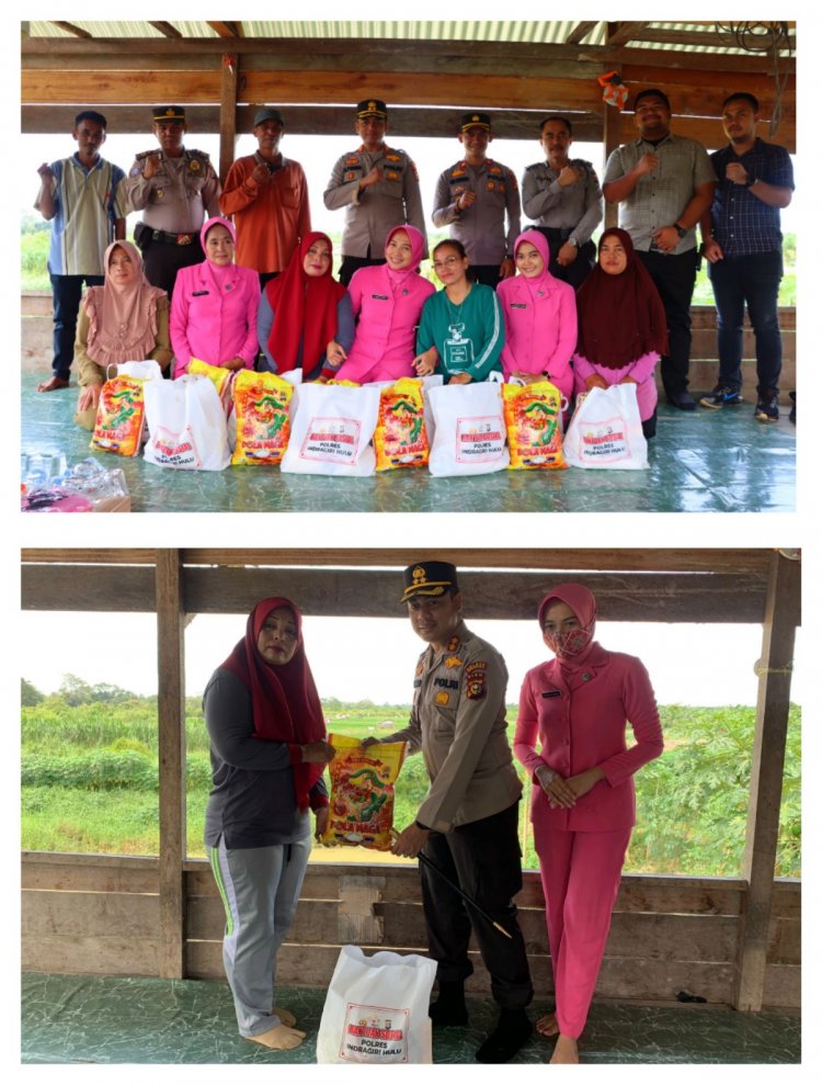 Kapolres Inhu Masuk Pedalaman Desa Salurkan Bantuan