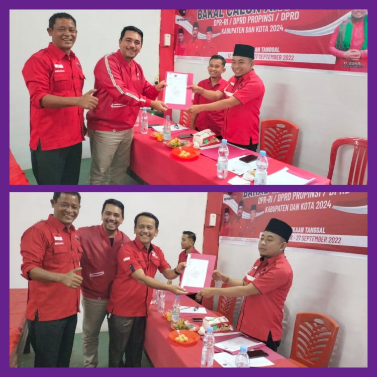 PDIP Inhu Buka Pendaftaran Caleg 2024, Khairizal dan Halason Sinaga Daftar DPRD Riau