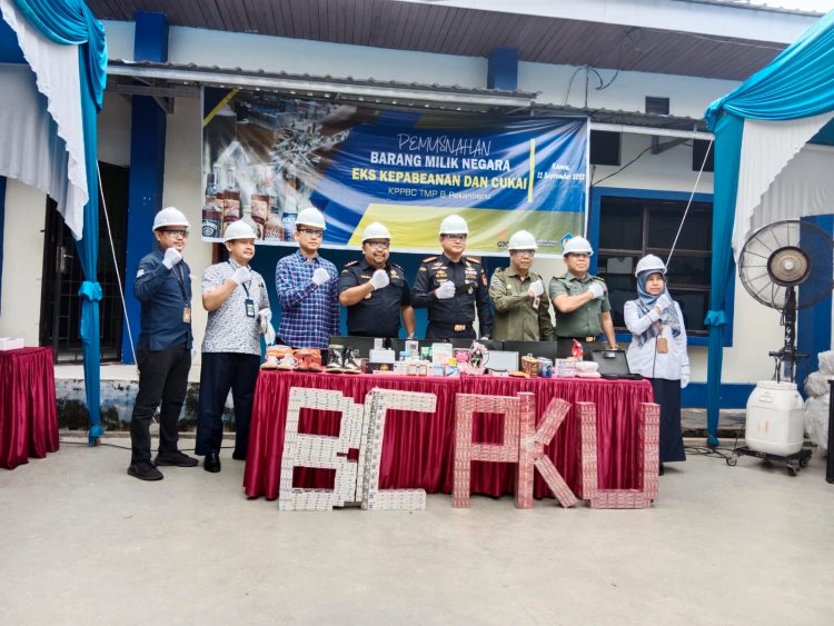 Bea Cukai Pekanbaru Musnahkan Barang Ilegal BMMN