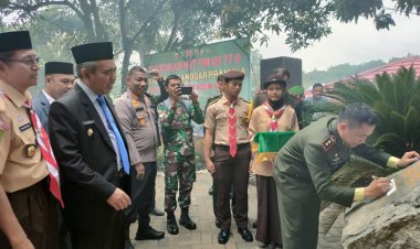 Sempena HUT TNI ke-77, Sanggar Pramuka Saka Wira Kartika Kampar Diresmikan