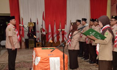 Pengurus Kwarcab dan LPK Pramuka Kuansing Dilantik, Diminta Tingkatkan Kualitas dan Kuantitas