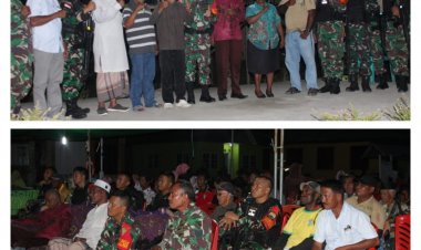 Satgas Pamtas Yonif 132/BS Jalin Silaturahmi dengan Masyarakat Perbatasan