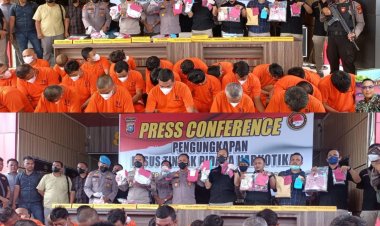 Operasi Antik Lancang Kuning, Polres Rohul Tangkap 34 Pengedar dan Pengguna Narkoba