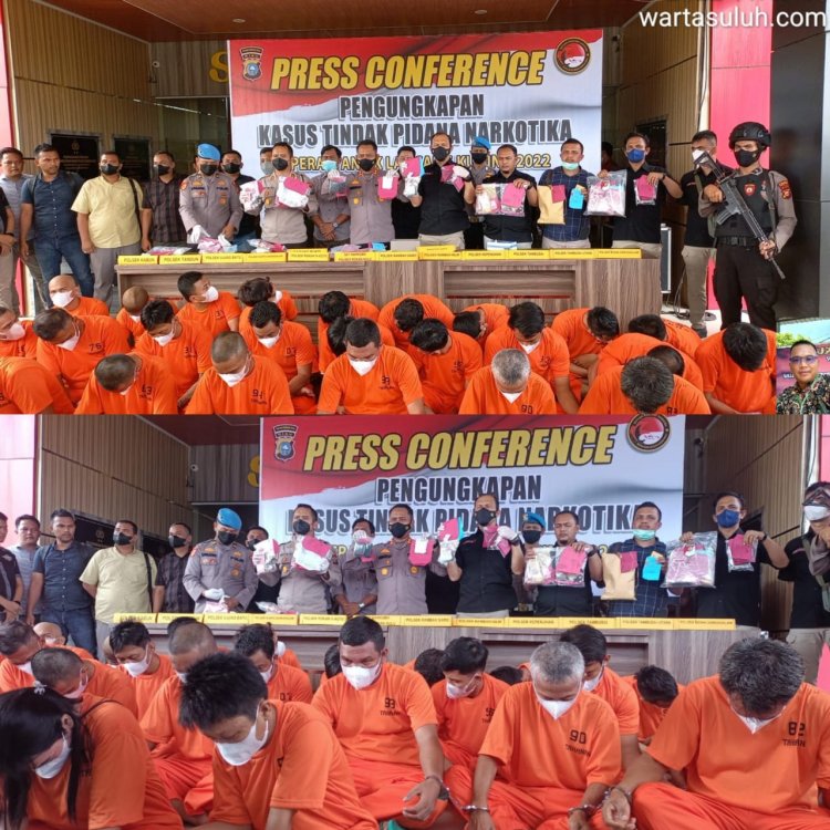 Operasi Antik Lancang Kuning, Polres Rohul Tangkap 34 Pengedar dan Pengguna Narkoba