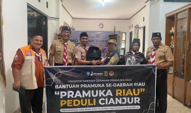 Akhir Tahun, Kwarda Riau Salurkan Donasi Bumbung Kemanusiaan Peduli Cianjur