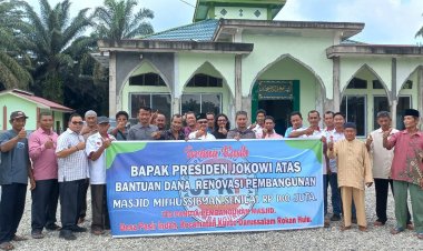Ketum DPP JPKP Tinjau Pembangunan Masjid Bantuan Jokowi Rp100 Juta di Rohul