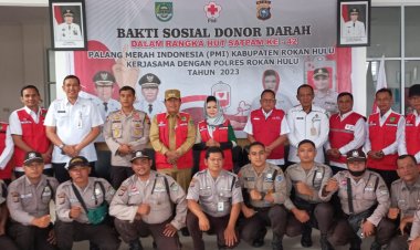 Satpam di Rohul Ramai-Ramai Donor Darah