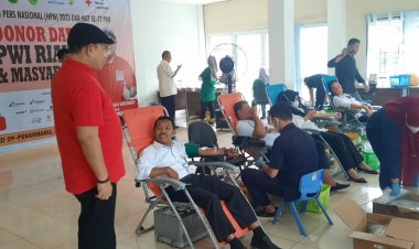 Donor Darah PWI Riau Sempena HPN 2023 Lampaui Target
