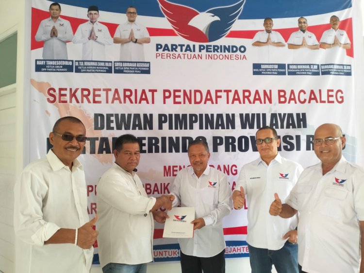 Maju Dari Dapil Pekanbaru, T Razmara Daftar Bacaleg ke Partai Perindo Riau