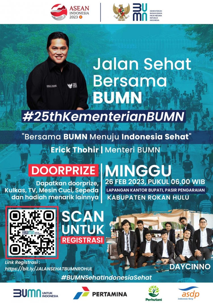 Ayo Ikuti Jalan Sehat BUMN di Rohul dan Rohil, Ada Doorprize Total Rp 100 Juta