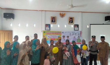 Sekda Rohil Fauzi Efrizal Launching Crash Polio di Kepenghuluan Paret Aman