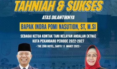 Indra Pomi Dilantik Sebagai Ketua KTNA Pekanbaru, Disketapang Optimis Bisa Bersinergi Kembangkan Program