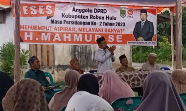Anggota DPRD Rohul Mahmud SE Reses Sekaligus Bukber dengan Masyarakat Ujungbatu