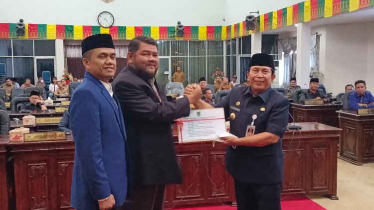 DPRD Rohul Paripurna Penyampainan LKPj Bupati 2022 dan Dua Ranperda