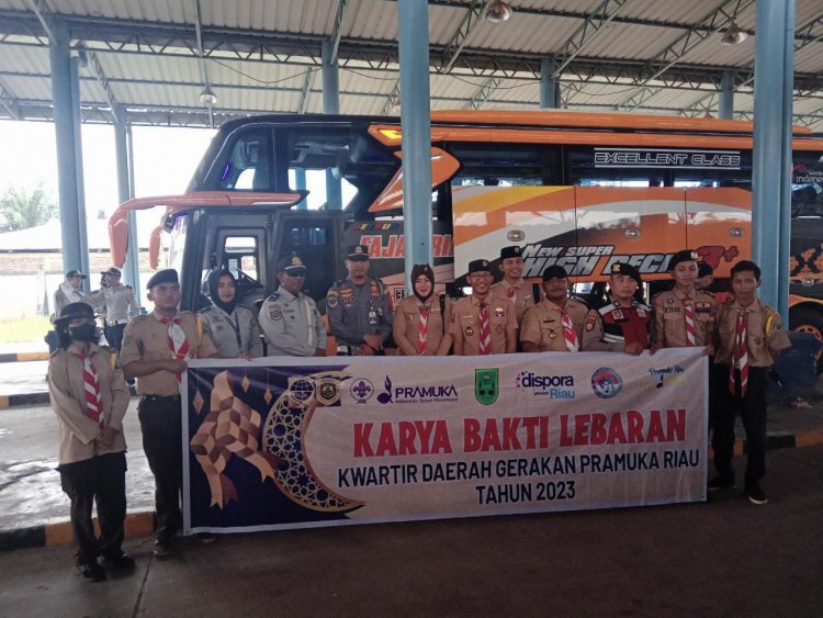 Pastikan Kegiatan Mudik Aman, Satgas Karya Bakti Lebaran 2023 Kwarda Riau Monitoring ke Terminal AKAP Dumai