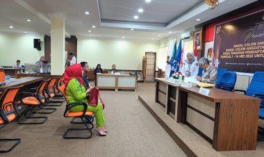 Hj Mimi Lutmila SSi Resmi Mendaftar ke KPU Riau sebagai Bacalon anggota DPD RI