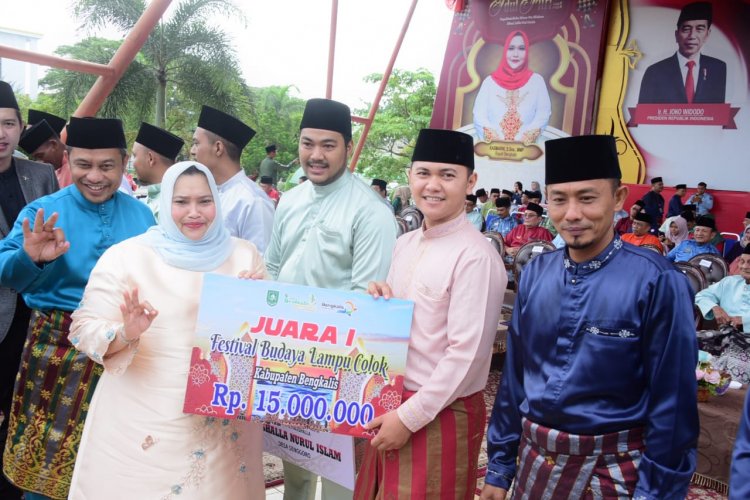 Desa Pedekik Jawarai Lomba Festival Lampu Colok Bengkalis 2023