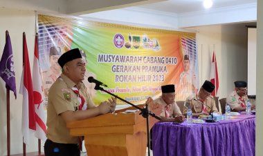Kwarcab Rohil Gelar Musyawarah, Kakwarda Riau: Ayo Jadikan Gerakan Pramuka Sebagai Ladang Pengabdian