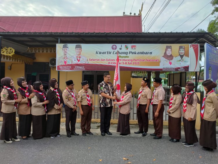 Lepas Kontingen Karang Pamitran Nasional, Ini pesan Ka Kwarcab Kota Pekanbaru