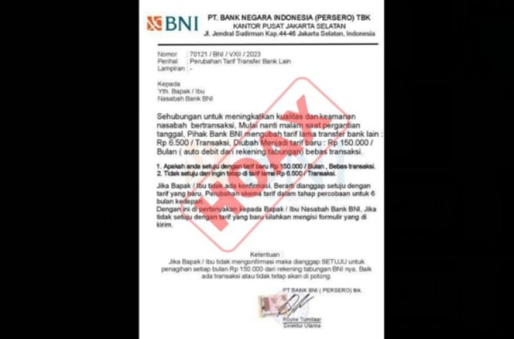 Marak Penipuan Online dengan Modus Kenaikan Biaya Transaksi BNI, Begini Menghindarinya