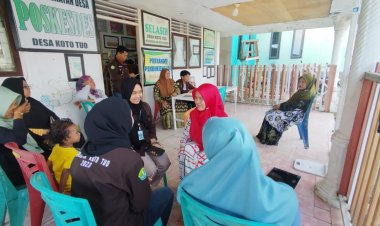 Mahasiswa Kukerta Unri Berpartisipasi di Posbindu dan Posyandu Lansia Desa Koto Tuo 