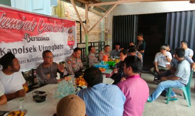 'Jumat Curhat' Polsek Ujungbatu, Masyarakat Keluhkan Warung Remang-remang Hingga Kabel Listrik