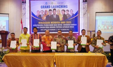 Hadiri Grand Launching Program Wirausaha Merdeka Unri, Wakil Rektor III Umri Jalin Kerja Sama