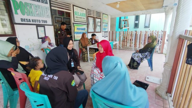 Mahasiswa Kukerta Unri Berpartisipasi di Posbindu dan Posyandu Lansia Desa Koto Tuo