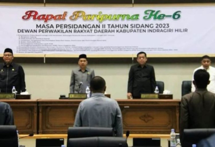 DPRD Inhil Gelar Rapat Paripurna Penyampaian 6 Ranperda