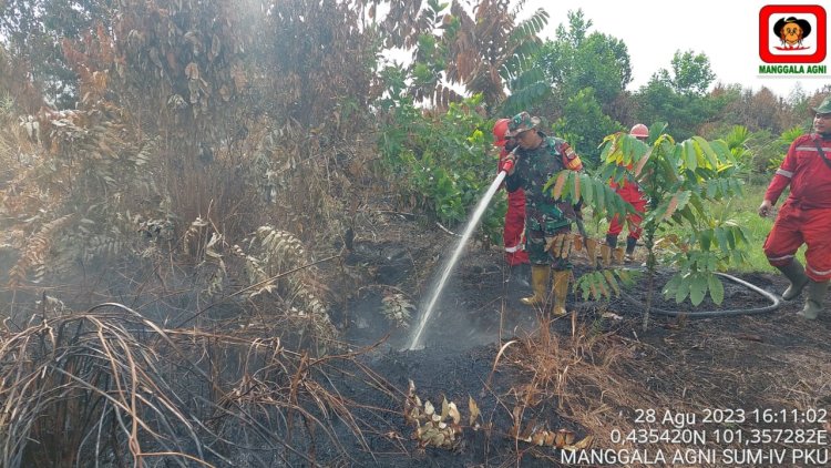Karhutla Kembali Terjadi di Kampar, Asap Masuk ke SMP Negeri 8 Tambang