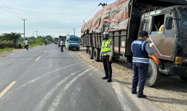 166 Kendaraan ODOL Terjaring Razia Tim Gabungan Dishub dan Polda Riau di Jalan Lintas Riau-Sumatera Utara
