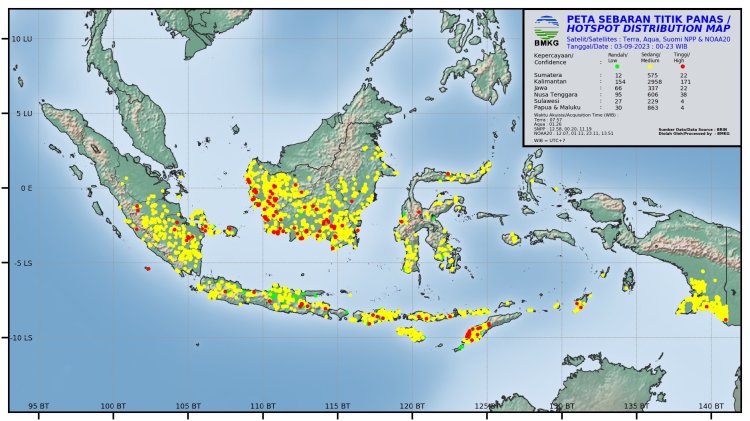 10 Titik Panas Terpantau di Riau Hari Ini, Ini Dia Lokasinya