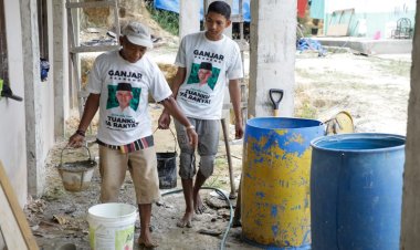 Santri Ganjar Gotong Royong Bangun RKB Pondok Pesantren  di Kampar
