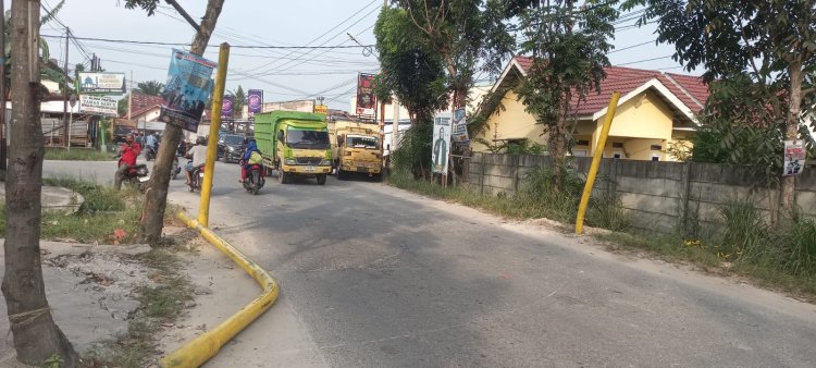 Perbaiki Portal Jalan, Dishub Pekanbaru Tempatkan Personel untuk Larang Truk Tonase Besar Masuk ke Dalam Kota