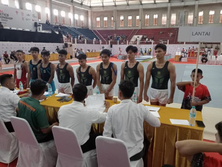 Atlet Senam Riau Raih Emas di Nomor Beregu dan All Around Kejurnas Gymnastics Prakualifikasi PON 2024