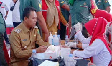 Wabup Rohil Sulaiman Ikut Donor Darah Sambut HBA ke-63 dan HUT IAD XXIII