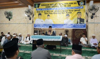 GSSB di Masjid Nurul Jannah Kampar, Gubri Edy Nasution Ajak Masyarakat Salat Berjemaah