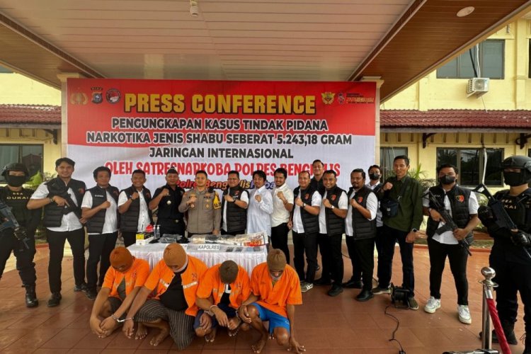 Satresnarkoba Polres Bengkalis Tangkap Empat Pengedar Sabu 5 Kg Jaringan Internasional