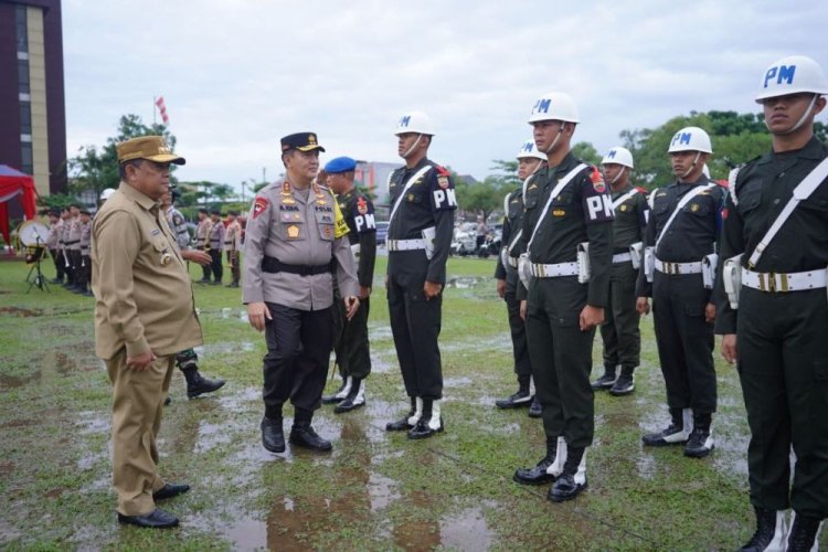2.803 Personel Disiagakan untuk Nataru, Kapolda Riau Pimpin Apel Gelar Pasukan Operasi Lilin Lancang Kuning 2023
