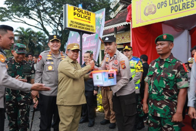 Sambut Nataru, Gubri Edy Natar Nasution Cek Kesiapan Posko Pengamanan Operasi Lilin Lancang Kuning