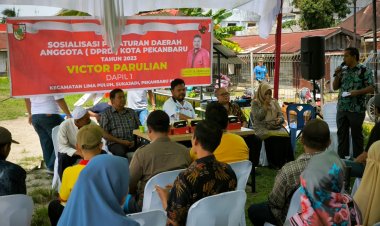 Tambah Wawasan Masyarakat Tentang Produk Hukum, Anggota DPRD Kota Pekanbaru Victor Parulian Sosialisasikan Perda Pemberdayaan UMKM