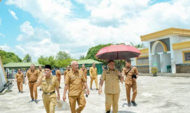 Pj Sekda Kampar Tinjau Persiapan Pelaksanaan MTQ Kabupaten Kampar di Komplek Masjid An-Nizam Desa Perhentian Raja