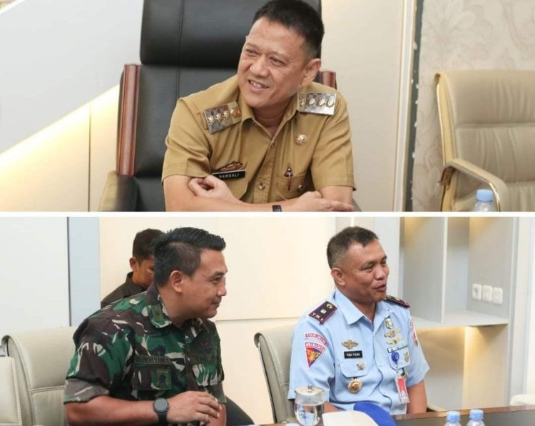 Jalin Silaturahmi, Pj Bupati Kampar Minta Lanud Roesmin Nurjadin Ikut Kampar Expo 2024 