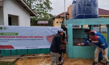 Beri Solusi Masalah Air, Pertagas Resmikan Sarana Distribusi Air Bersih Di Rokan Hilir