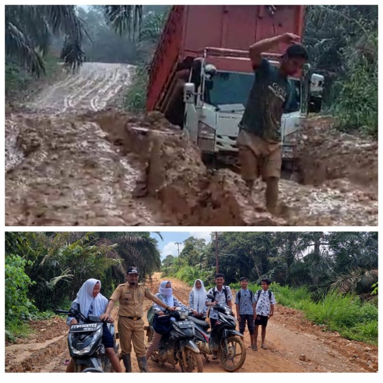 Jalan ke Cipang Kiri Hilir Rusak Parah, Aktifitas Warga Terancam Lumpuh Total