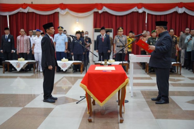 Indra Dilantik Jadi Pj Sekretaris Daerah Provinsi Riau, Ini Pesan Pj Gubernur Riau SF Hariyanto