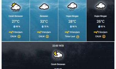 Prakiraan Cuaca BMKG Pekanbaru: Sebagian Daerah di Riau Berpotensi Hujan Lokal Hari Ini
